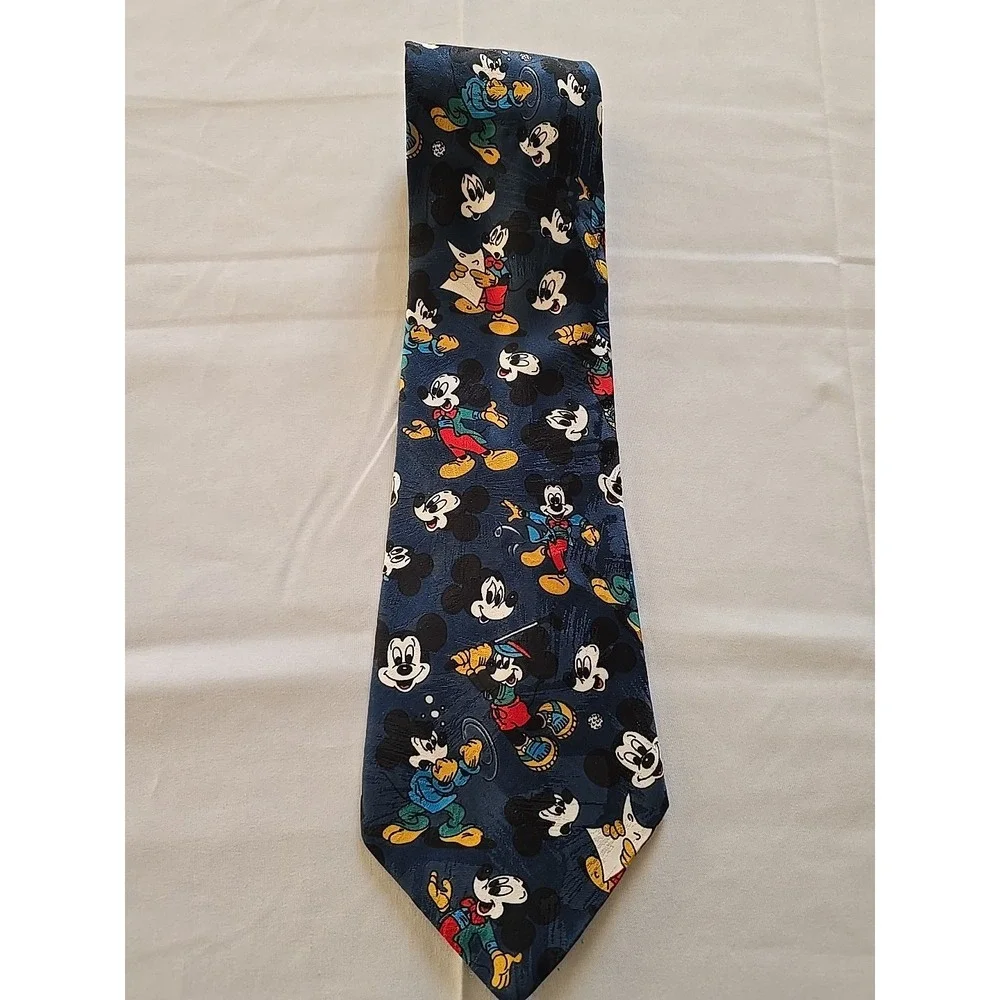 Vintage Walt‎ Disney Men's Tie Mickey Mouse Sports Golf Character Cartoon